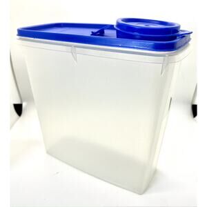 Tupperware 469-14 Blue Flip Top Lid Cereal Flour Container Vintage